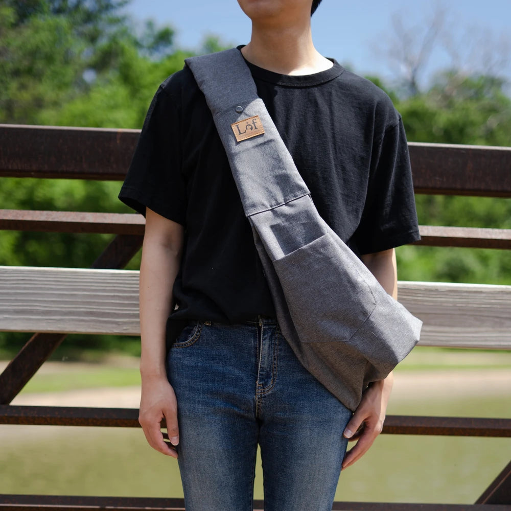 Mesh Pet Sling by Lof – Hands-Free Carrier for Pets up to 15 lbs