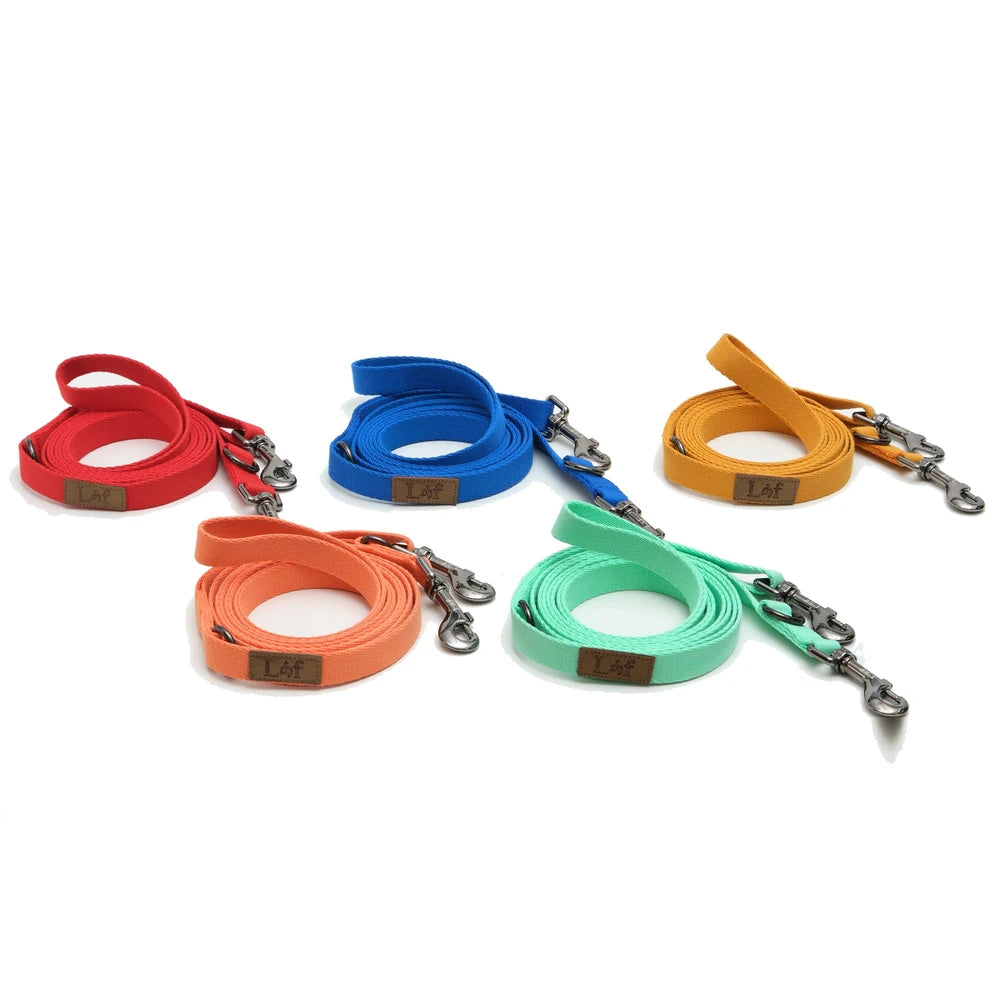 Lof folding dog leash, adjustable 6 to 10 ft