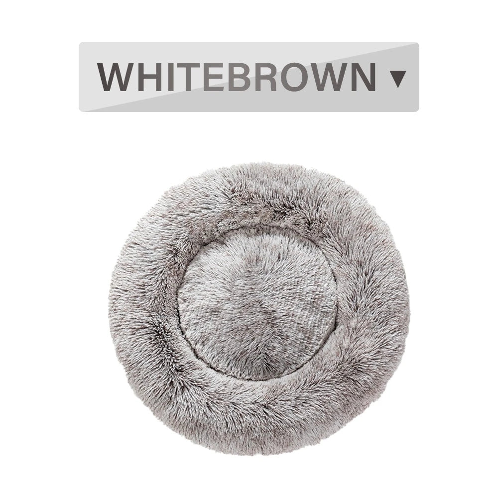 NuVora Fluffy Donut Bed – Plush Round Bed for Dogs & Cats