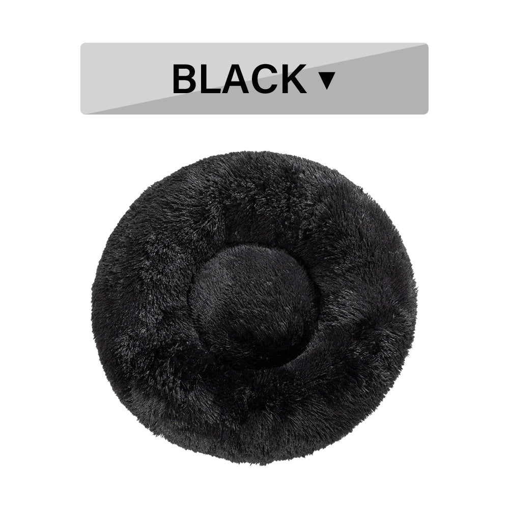 NuVora Fluffy Donut Bed – Plush Round Bed for Dogs & Cats