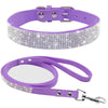 NuVora Sparkle Collar & Leash Set – Rhinestone Collar for Small Dogs