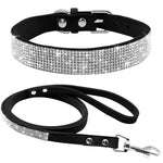 NuVora Sparkle Collar & Leash Set – Rhinestone Collar for Small Dogs