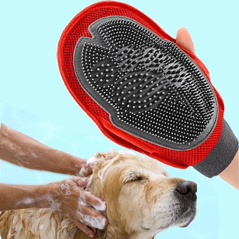 NuVora Grooming Glove – Massage & Deshedding Mitt for Dogs & Cats