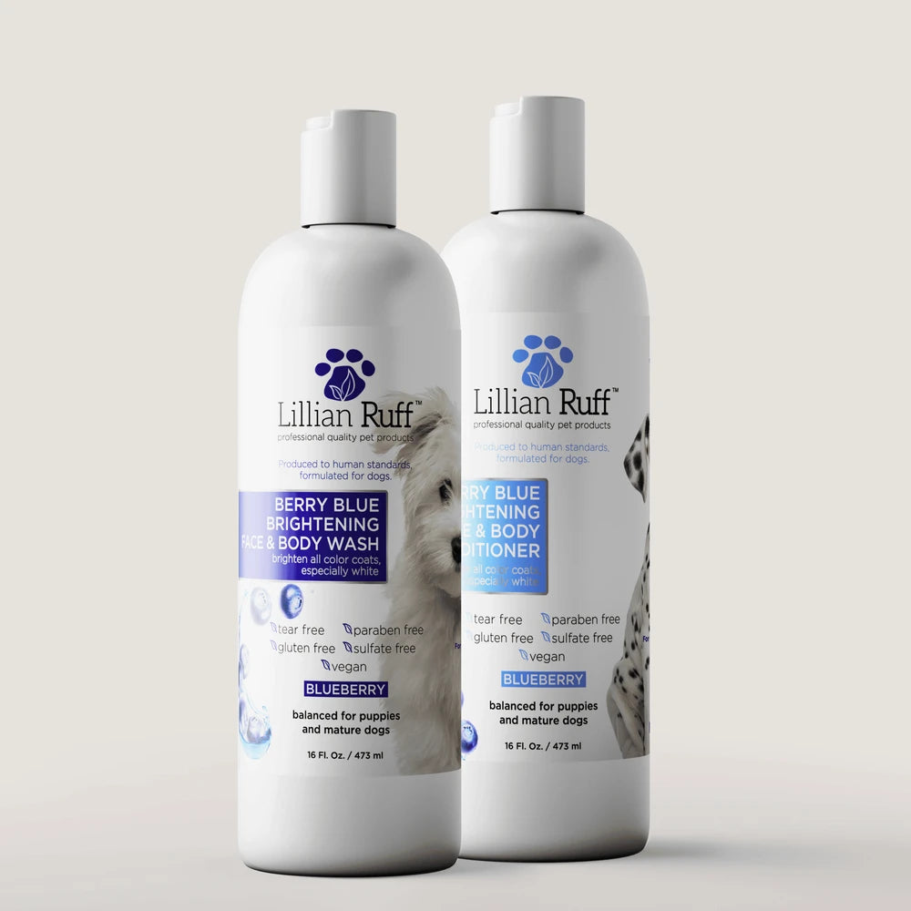 Berry Blue Brightening Shampoo & Conditioner Set by Lillian Ruff – For Dogs