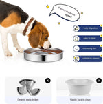 NuVora Slow Feeder Dog Bowl – Stainless Steel, 2 Cups