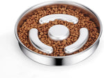 NuVora Slow Feeder Dog Bowl – Stainless Steel, 2 Cups