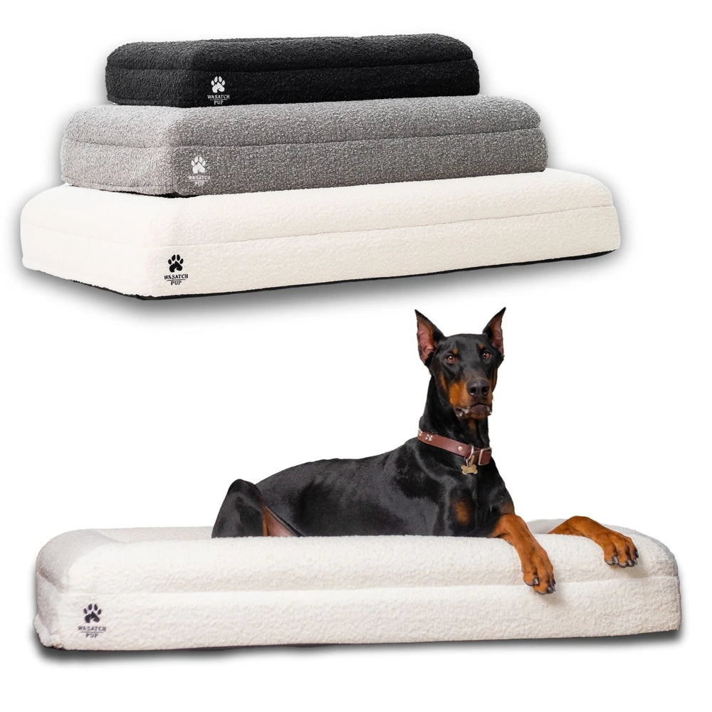 Luxury Orthopedic Dog Bed by Wasatch Pup – Memory Foam, Washable & Waterproof