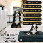 Luxury Orthopedic Dog Bed by Wasatch Pup – Memory Foam, Washable & Waterproof