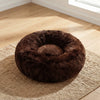 NuVora Fluffy Donut Bed – Plush Round Bed for Dogs & Cats