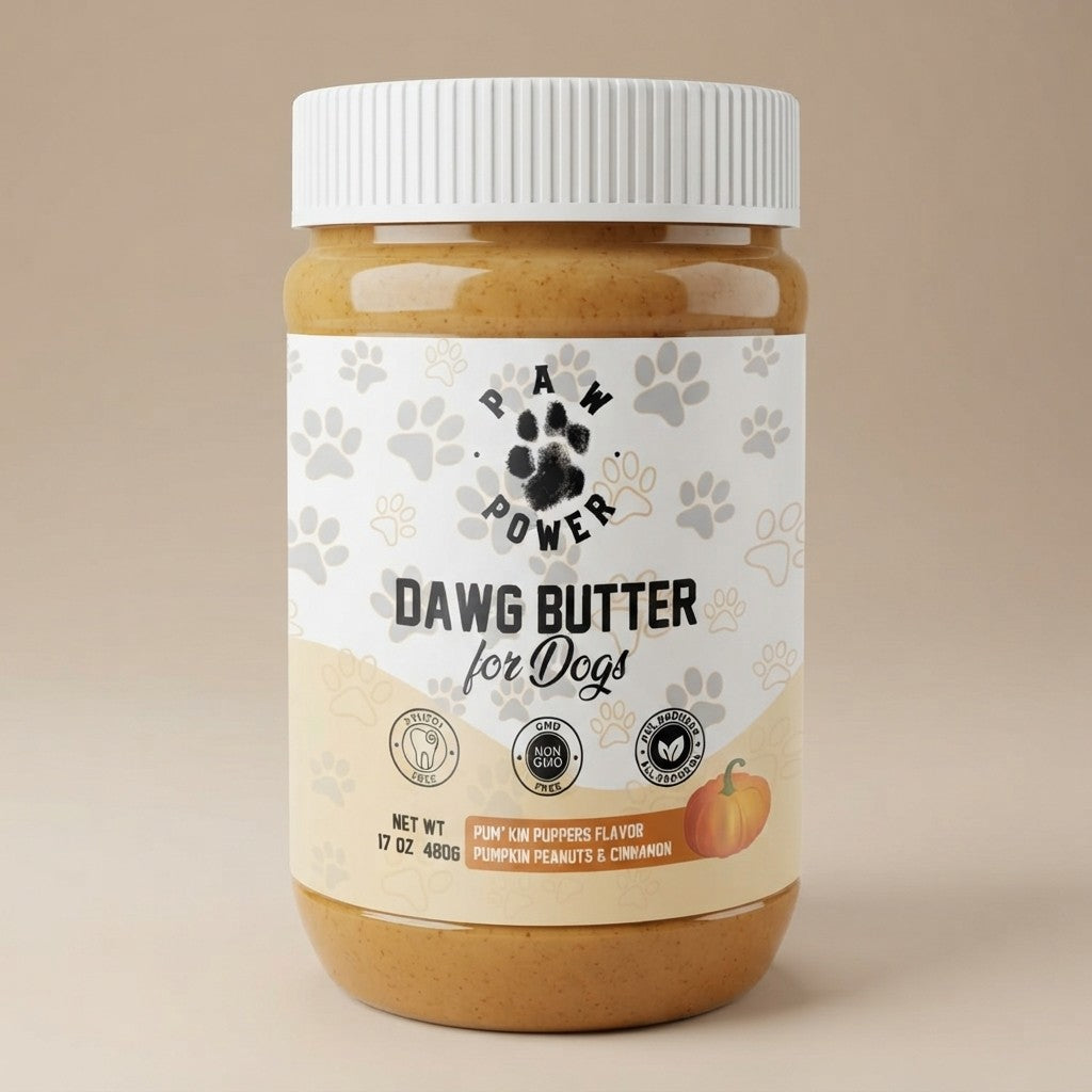 Dawg Butter by Paw Power – Pum'kin Puppers Peanut Butter for Dogs